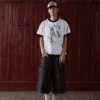 pants2 【In Existance】25SS「三法則」黑白拼色做舊印花上衣