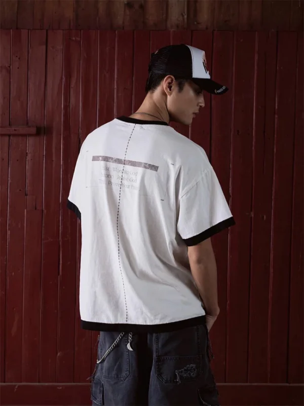 tw-11134207-7ra0l-mbnx6i4lkilm2d 【In Existance】25SS「三法則」黑白拼色做舊印花上衣