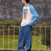 O1CN014EqaoU1PIh9RTH0C2__1032861818 InsGale 25AW 藍白美國國旗人物插肩長T