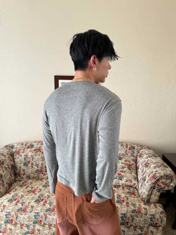 O1CN01yVEm6y1PIh5Npg7lq__1032861818 InsGale 25SS 天絲羊毛彈力柔軟修身短款正肩亨利領長袖